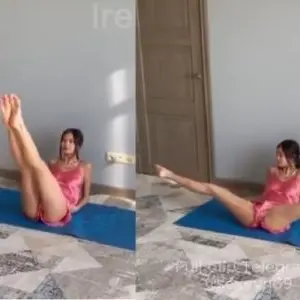 Diễn viên Ninh Dương Lan Ngọc khoe khe lồn khi tập yoga