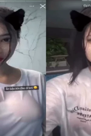 Uyên Nhi vòng 1 căng tròn và quả quần chip xẻ cánh bướm